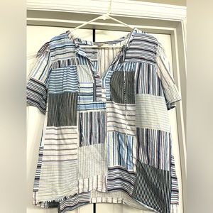 LOFT “Patchwork” Blouse